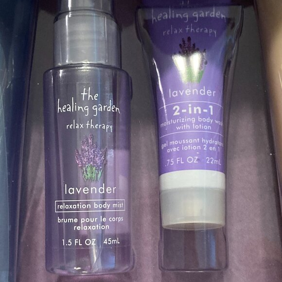 The Healing Garden Lavender Relax 4 Pc. Therapy Set  NEW - Picture 4 of 9